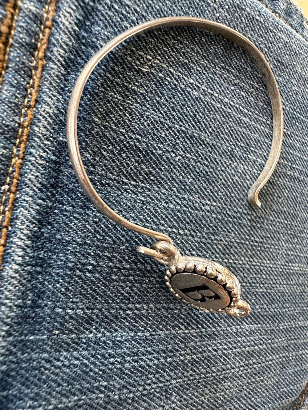 Initial B Silver-Tone Monogram Bracelet